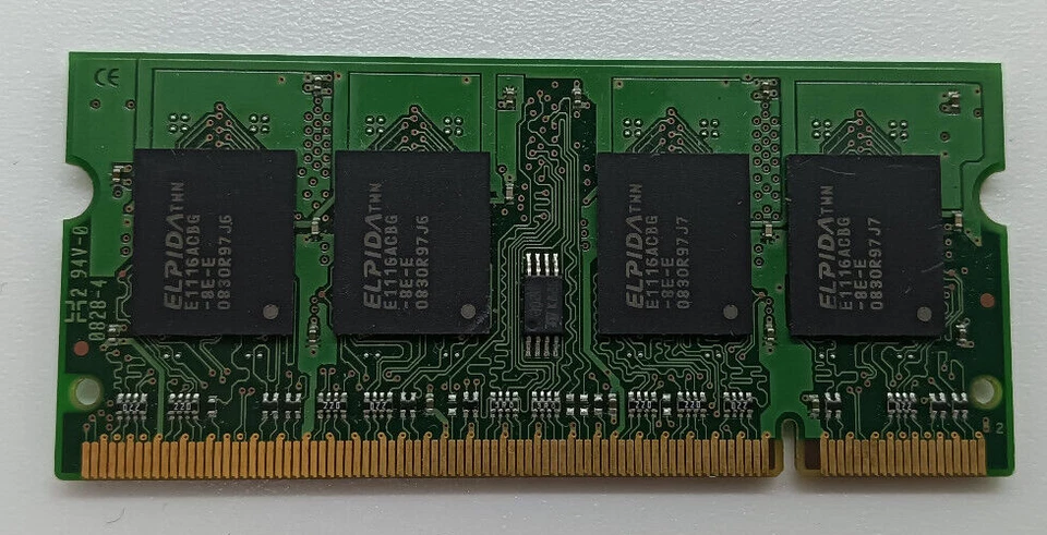 Elpida EBE11UE6ACUA-8G-E PC2-6400S-666 1GB SODIMM Memory RAM - Image 2 of 2