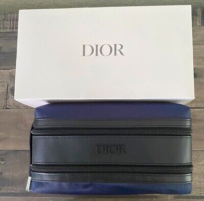NIB Dior Navy & Black Toiletry Bag Dropp Kit Pouch Travel NIB Dior Navy & Black Toiletry Bag Dropp Kit Pouch Travel