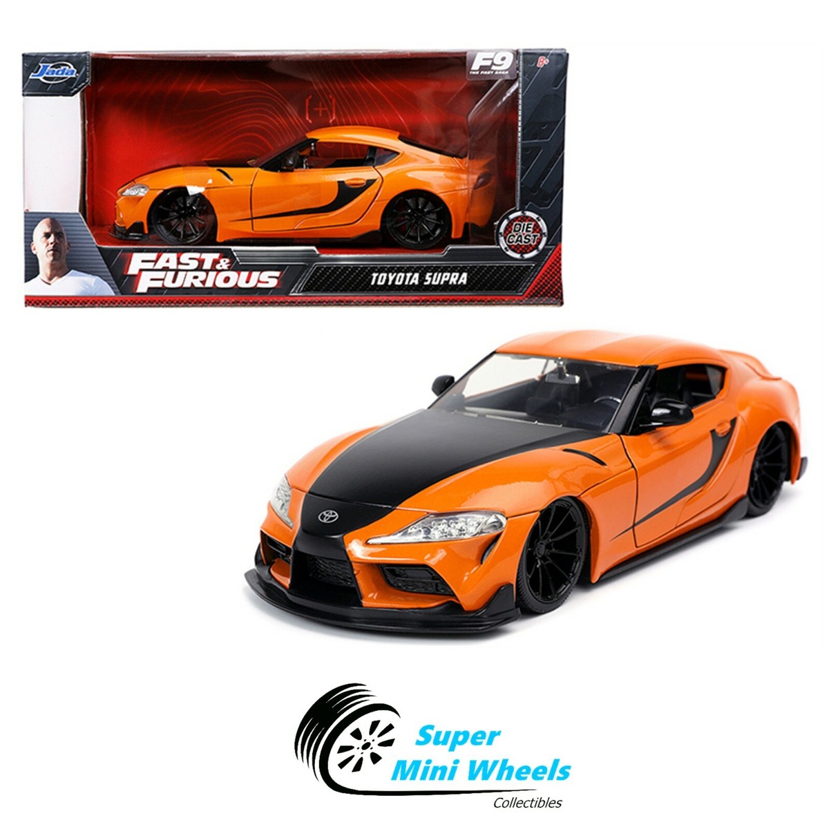 Jada 1:24 - Fast & Furious 2021 Toyota Supra (Orange with Black