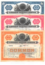 Gardner-Denver Company set of 3 stock certificates