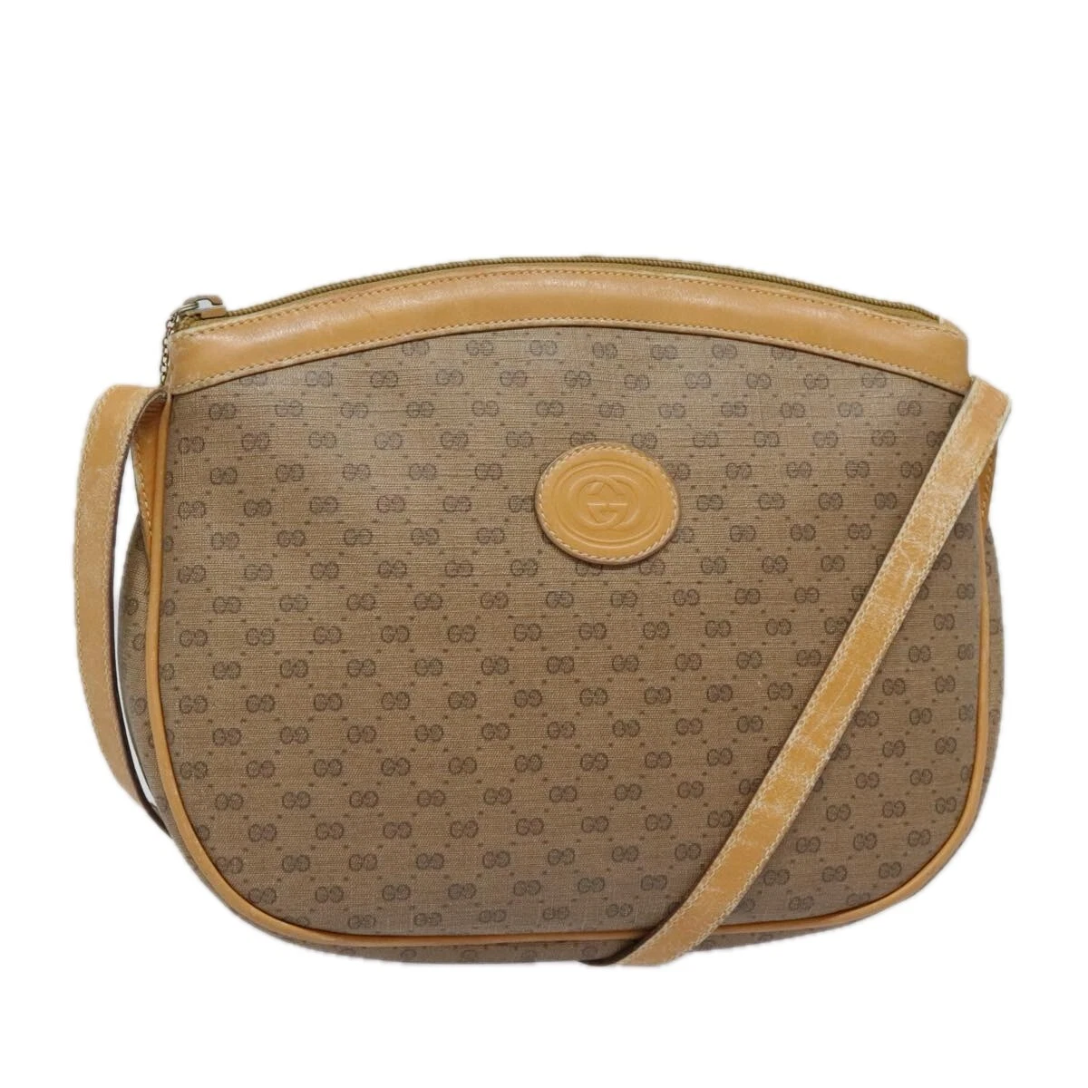 Sac à bandoulière GUCCI Micro GG Supreme PVC beige or 007 87 0018 authentique ki4930