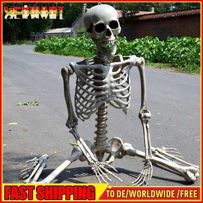 Full Life Size Scary Movable Big Skull Poseable Horror Halloween Ornament Toys