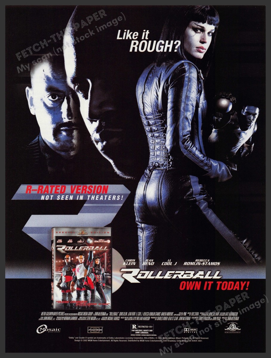 Rollerball Movie Release Rebecca Romijn 2000s Print Advertisement