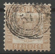 Altdeutschland Baden MiNr 20 sauber gestempelt recht gute Erhaltung