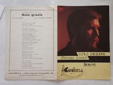 SPARTITO MUSICALE GIUSEPPE CIONFOLI "SOLO GRAZIE" 1982 ed. CAVALIERI