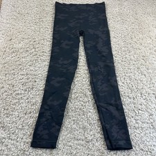Spanx Leggings Womens Size Small Camo Camouflage Black Cropped