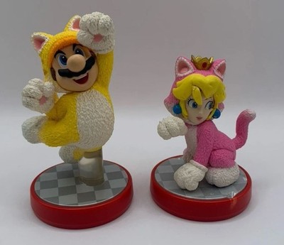Nintendo Amiibo Katzen Mario & Katzen Peach Super Mario 3D World Figuren Set