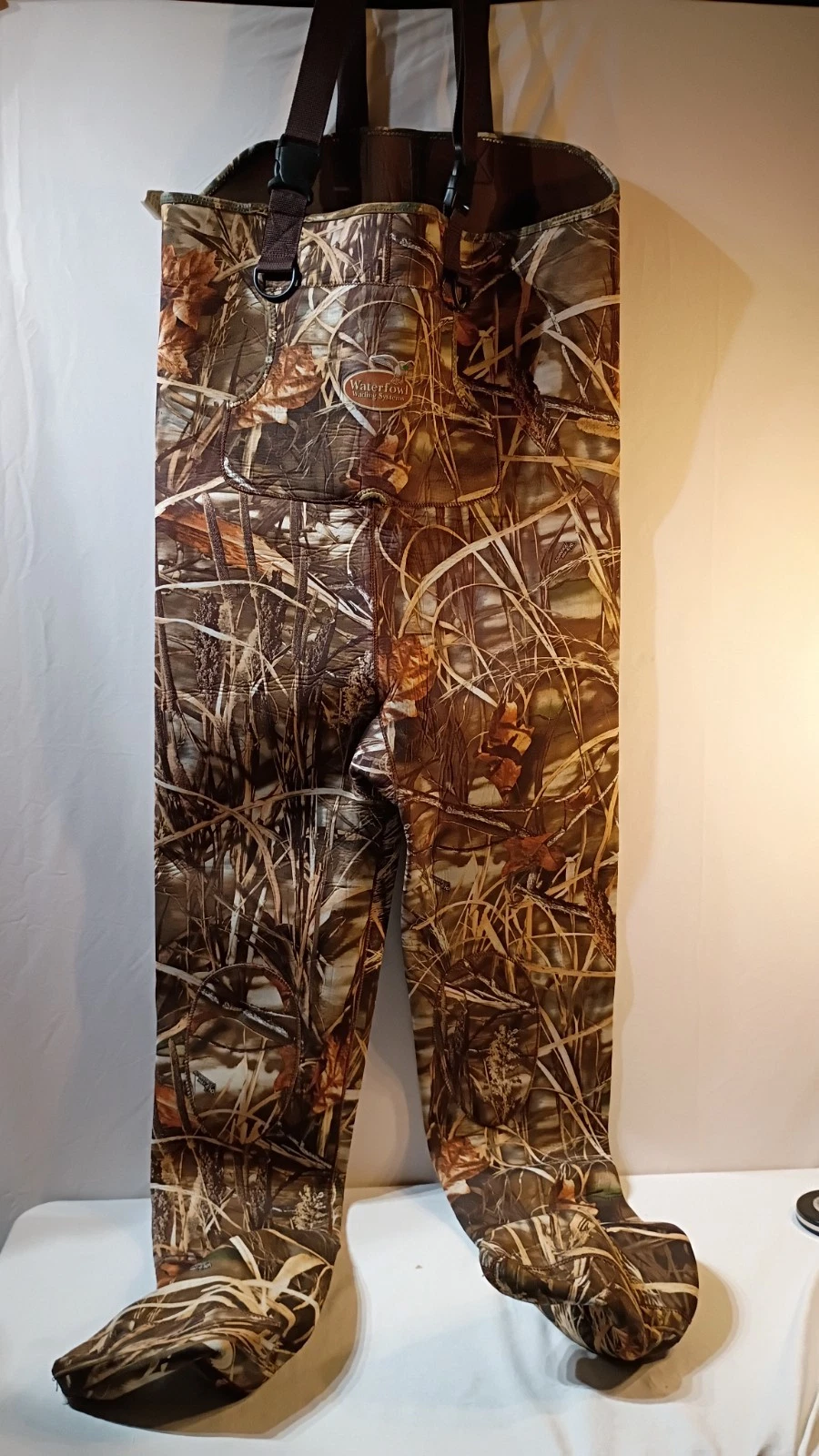 Waterfowl Wading Systems Camo Chest Waders XL & Insulated Boots Size 13 Ex. Cond