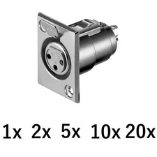 3 pin XLR Einbau Buchse Kupplung Audio Mikrof...