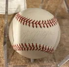 JOE MORGAN Signed Baseball HOF INDUCTION 8-6-90 w/COA Faded CINCINNATI REDS