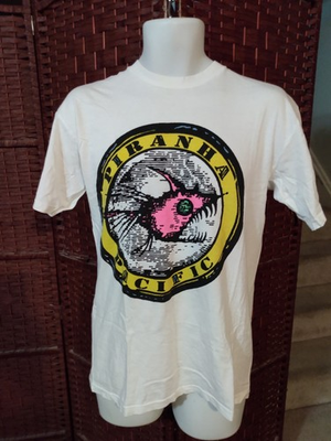 #ad #ad Vintage Piranha Pacific T Shirt Single Stitch 80s 90s Adult Medium Graphic Tee C $25.00