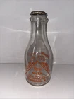 Locust Hill Farm Dairy Quart Milk Glass bottle,  Newburgh New York W/ Cap Vtg