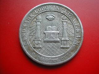 FRANC MACONNERIE JETON ALUMINIUM LANDMARK LODGE N°137