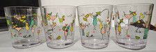 Set of 4 acrylic cocktail designed cups dishw...