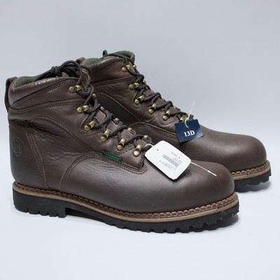 NWOB Georgia Boot 6  Hammer Steel Toe Waterproof Work Boot Brown Leather Men 13M