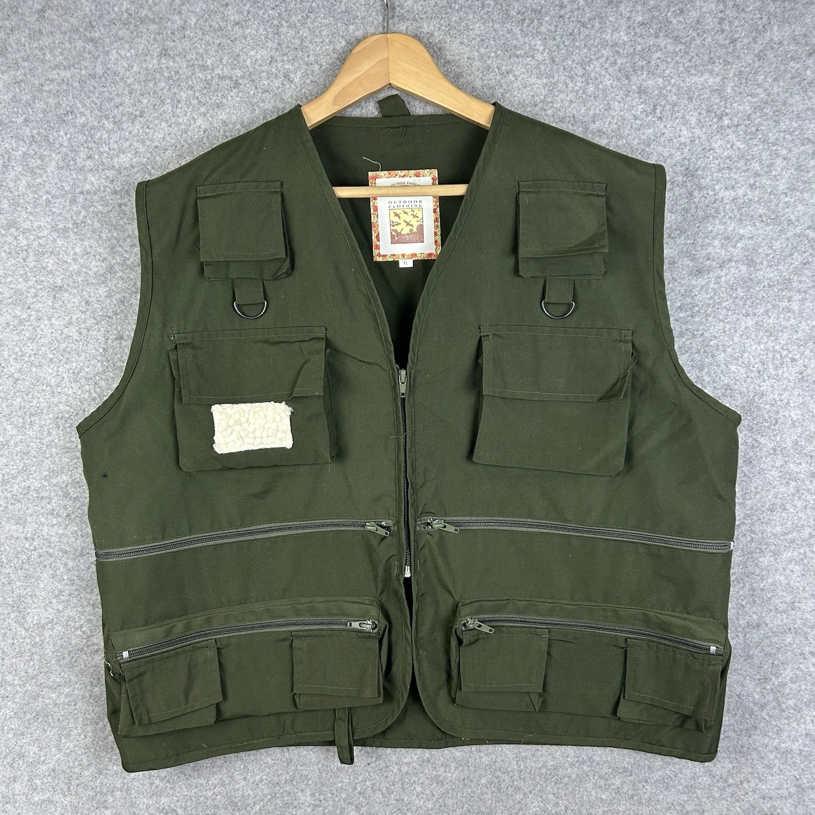 Regatta Mens Utility Fishing Waistcoat Gilet XL Green Outdoor Multi Pocket Vest