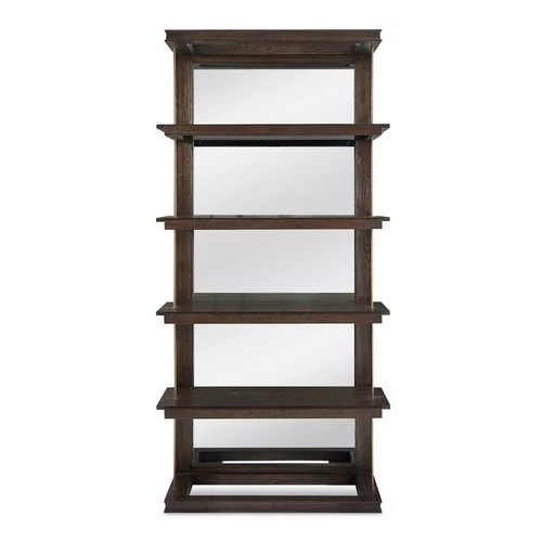 Uttermost 50229 Kai 40"W 4 Shelf MDF - Dark Walnut / Gold - Picture 1 of 6