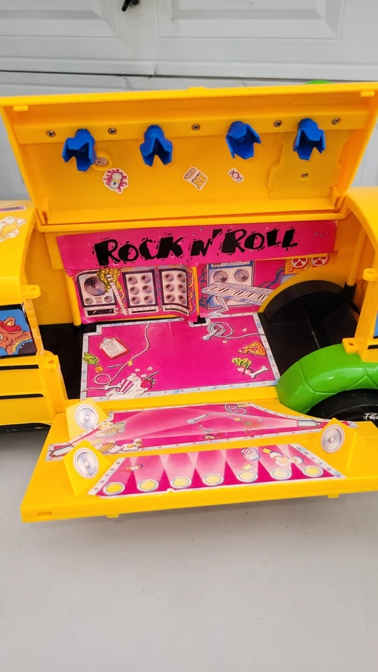 Vintage 1992 TMNT Teenage Mutant Ninja Turltes Rock n Roll Muta Bus Incomplete - Image 4 of 4