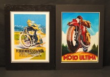 2 Impresiones Artísticas Motocicleta Chris Flanagan Moto Ultima 4to Circuito Moto Torton