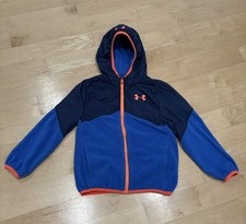 Under Armour Fleece Jacket Blue  Orange - Youth Small Size 6