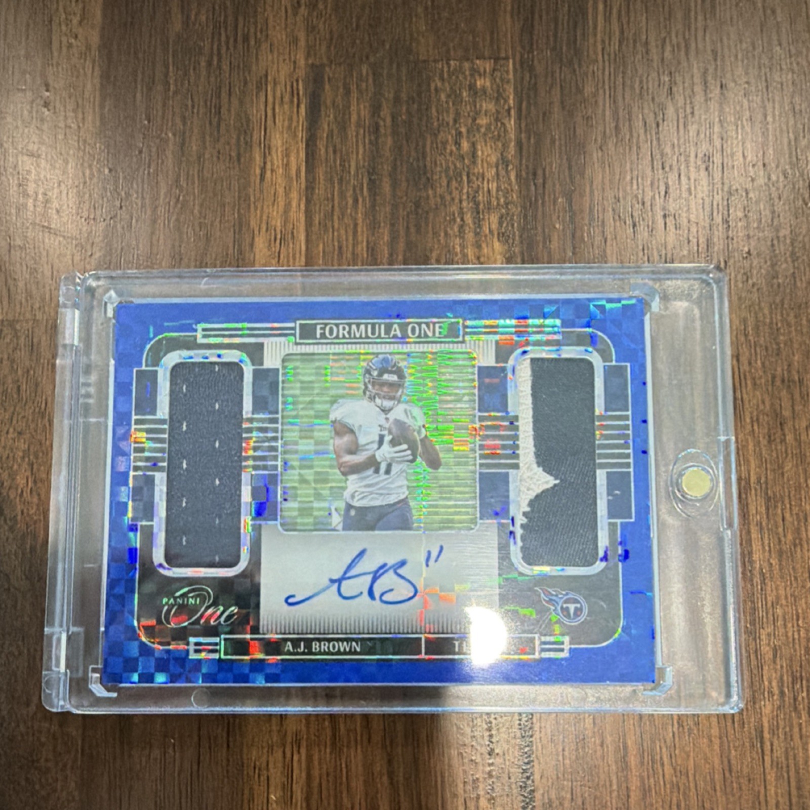 2021 Panini One Formula One Autographs A.J. Brown #394 Blue /35 Auto Titans