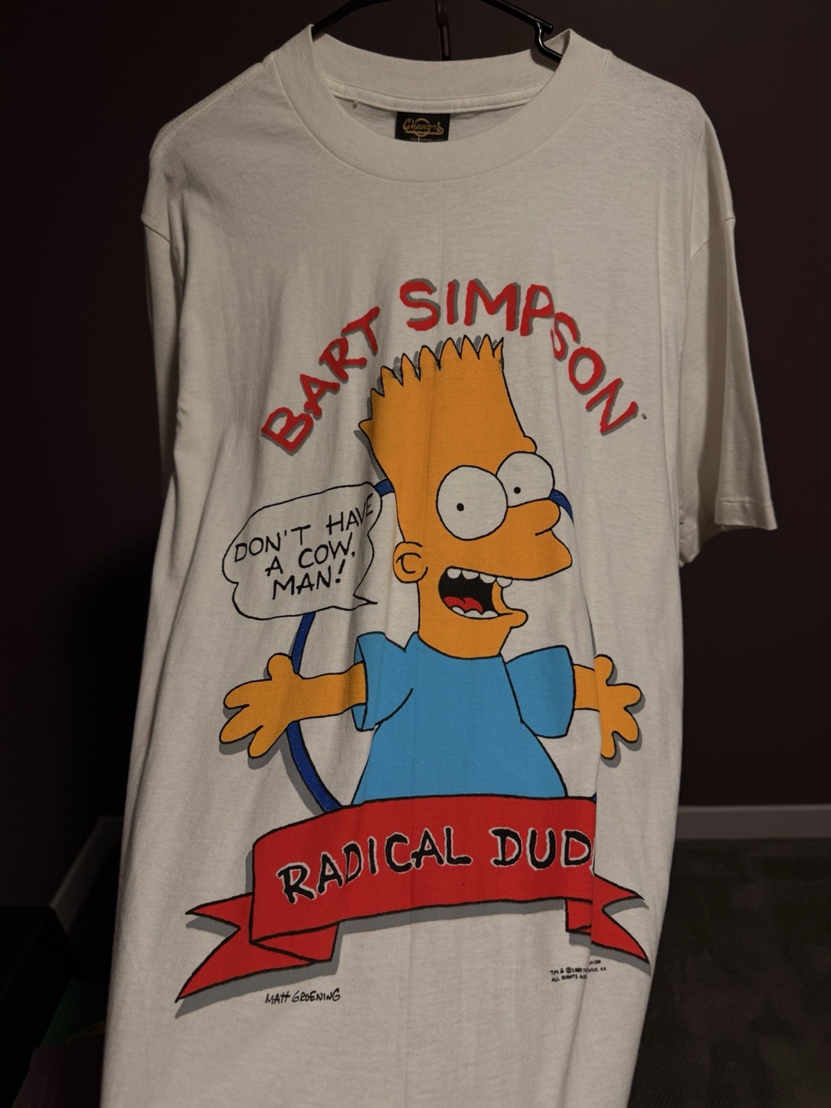 Change's Bart Simpson Radical Dude 1989 Graphic T… - image 2