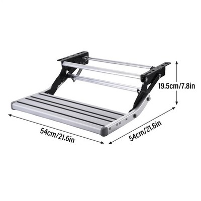 Pull Out Retractable Aluminum 1 Step RV Camper Platform Steps Stair Anti-Slip