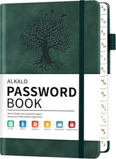 Password Book with Alphabetical Tabs, 4.5"x5.9"Small Pocket Password Keeper Book