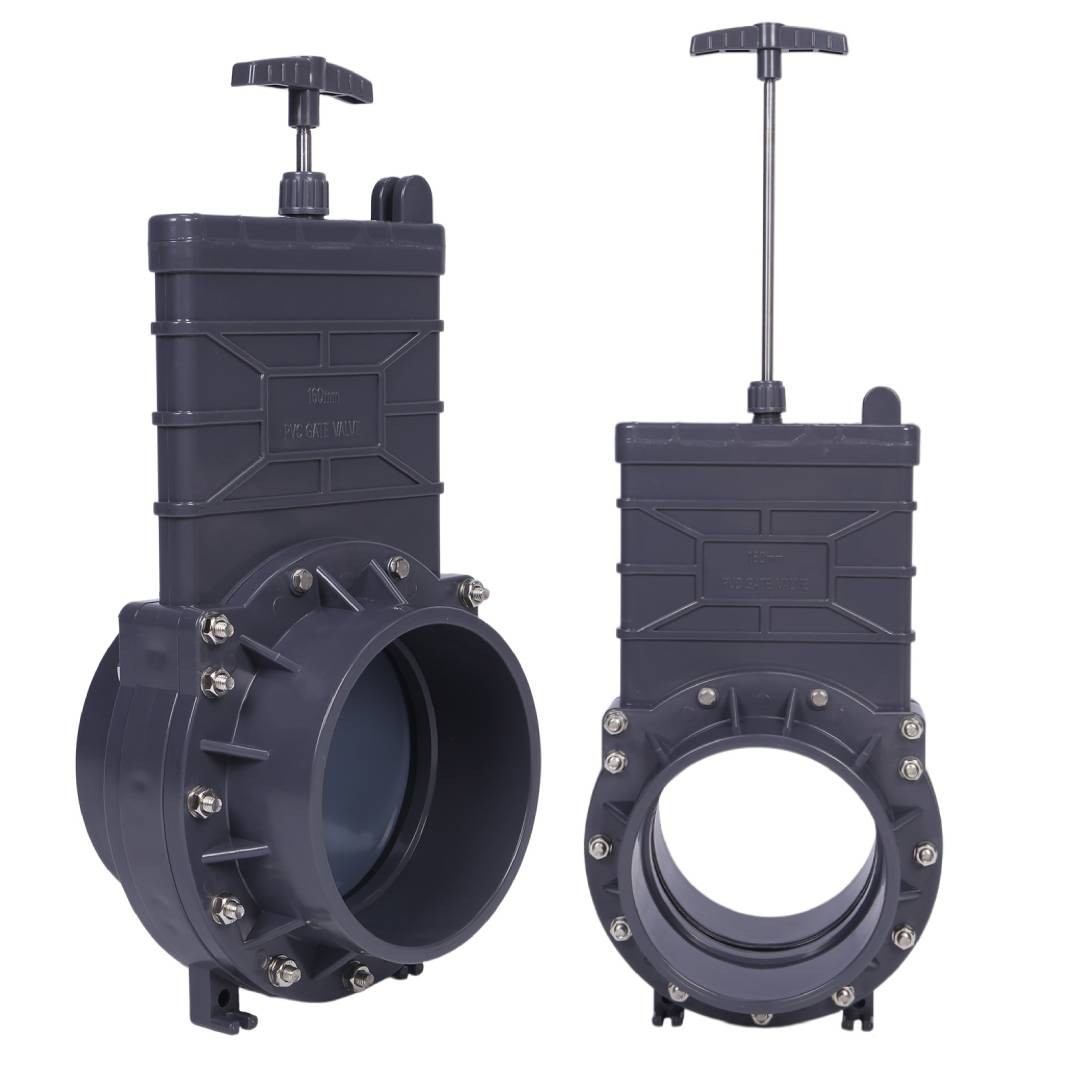 6 Inch PVC Gate Valve Socket X Socket Connection UPVC Waste Sewer Valve