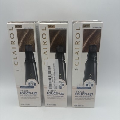 Clairol Root Touch Up Color Blending Gel Semi-Permanent Light Brown Lot of 3 New