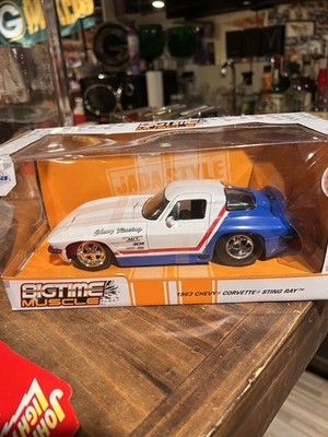 Jada 1:24 Bigtime Muscle 1963 Chevrolet Corvette Stingray White Diecast