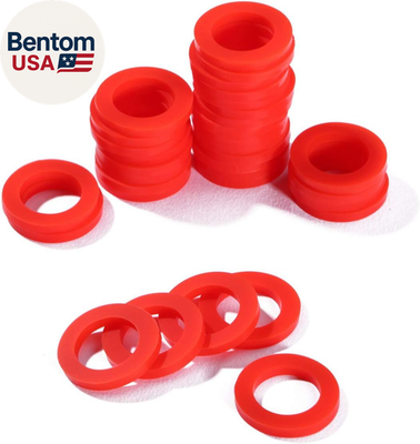 #ad 50PCS Beer Washer Keg Tap Line Washer Red Silicone Better than Rubber Coupling $17.57