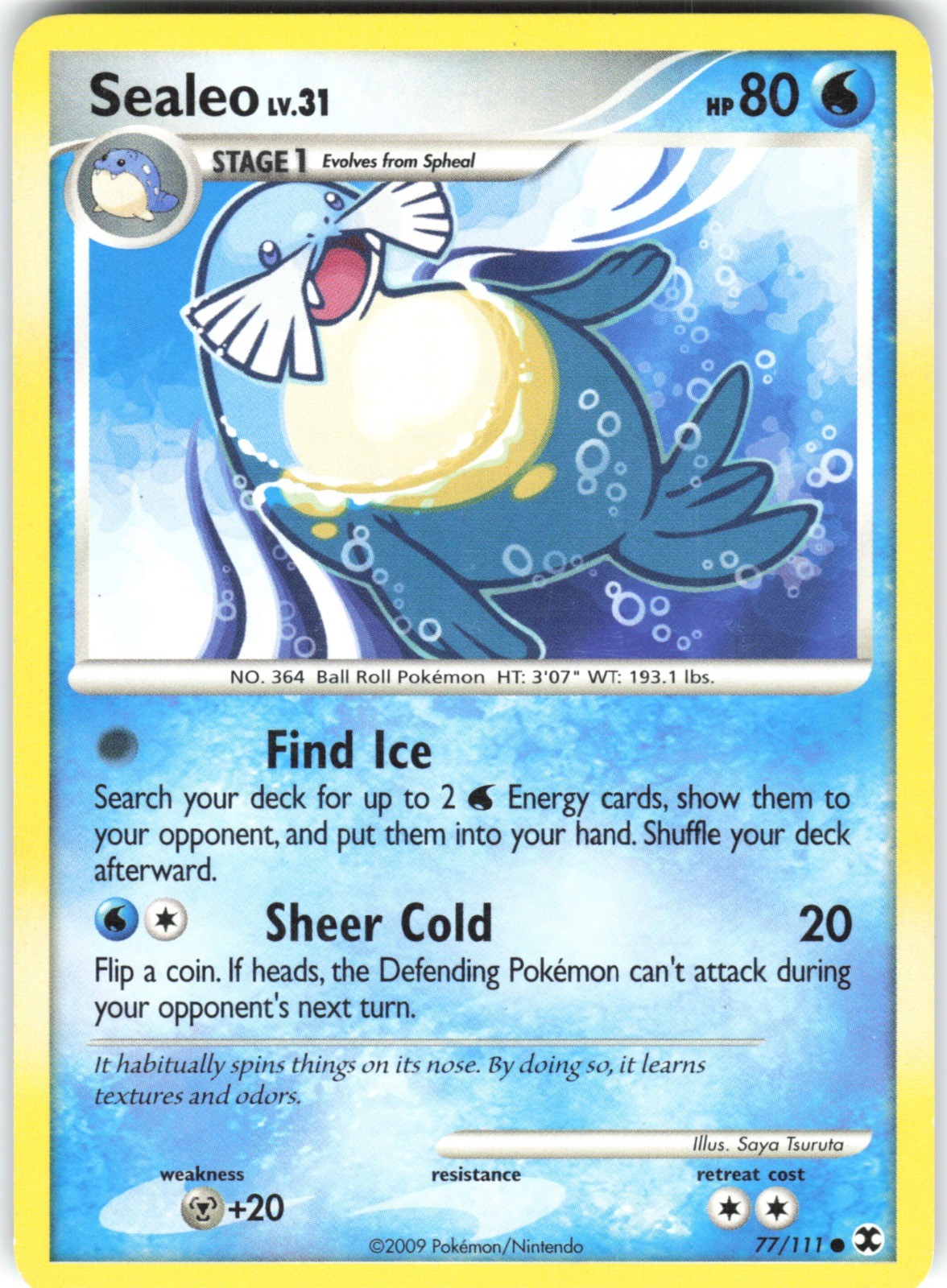 Sealeo 77/111 Rising Rivals Common Pokemon Card HP