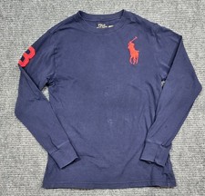 Polo Ralph Lauren Kids Blue Long Sleeve Shirt Size M 10-12 Big Pony 3