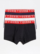 Image of Guess 3 Pack Boxers – Stretch Cotton Black, Grey, Navy (Organic Cotton)