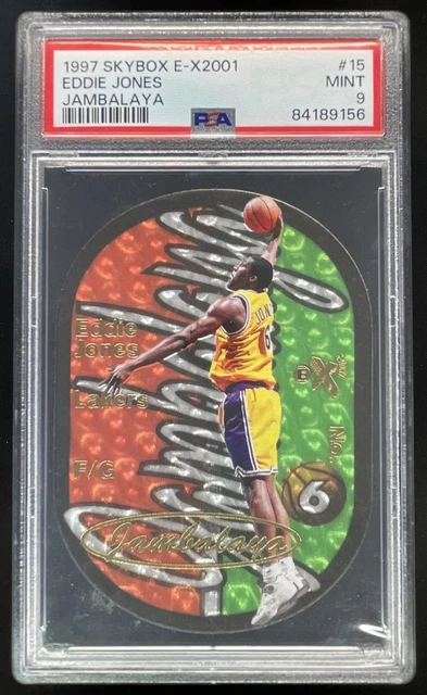 1997-98 Skybox E-X2001 Jambalaya #15JB Eddie Jones PSA 9
