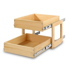 Pull Out Cabinet Organizer 20 W 21 D 16 H Wooden Soft Close Drawer Mulush Slide