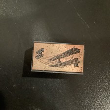 Vintage Letterpress Airplane