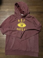 Abercrombie Fitch Hoodie Mens Gray Sweatshirt Muscle Fit Pullover Medium