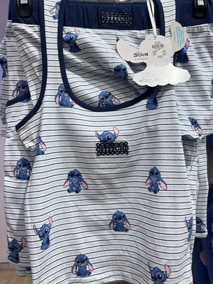 Disney Stitch Weste & Shorts Pyjama Set UK Größe 4-20 2XS-XL