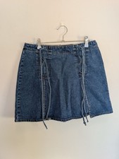 Vintage NorthCrest Blue Denim Mini Skirt Y2K Size 10
