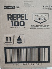 6 Pack Case Repel 100 DEET Insect Repellent Pump Spray 4 oz 10 Hr Protection