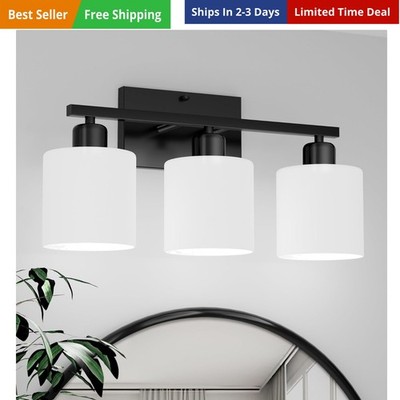 Black Bathroom Light Fixtures Over Mirror, Rustproof Vanity Lights for Bathro...