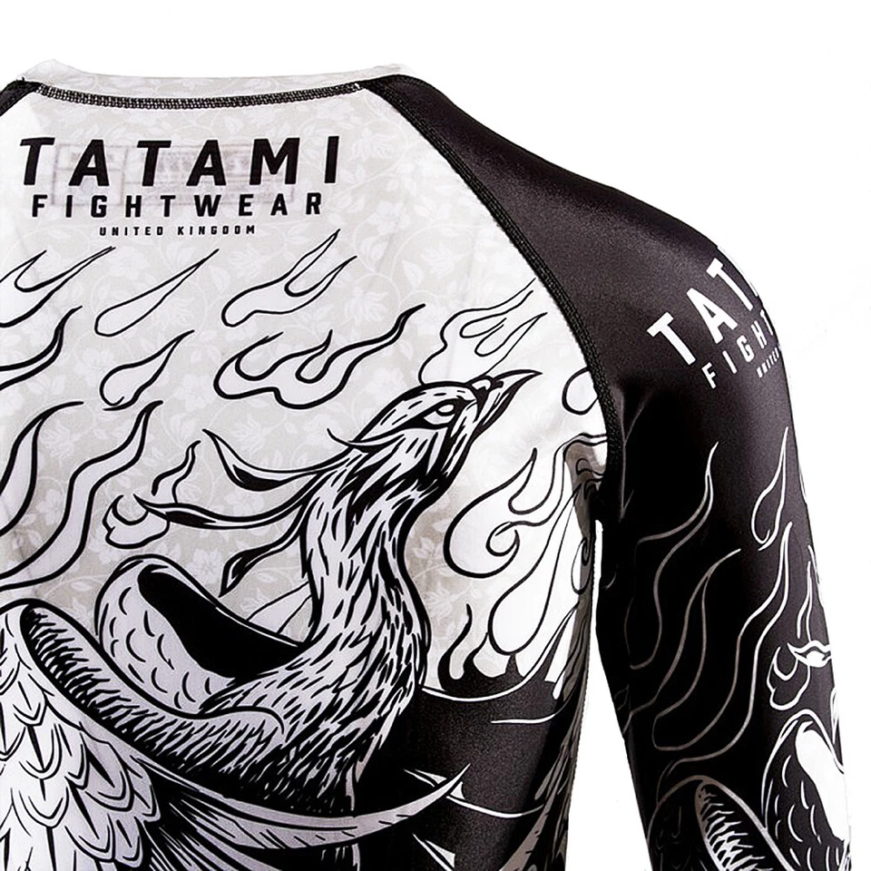 Tatami Fightwear Meerkatsu Phoenix Rising BJJ Manga Larga Rashguard Foto 4 de 4