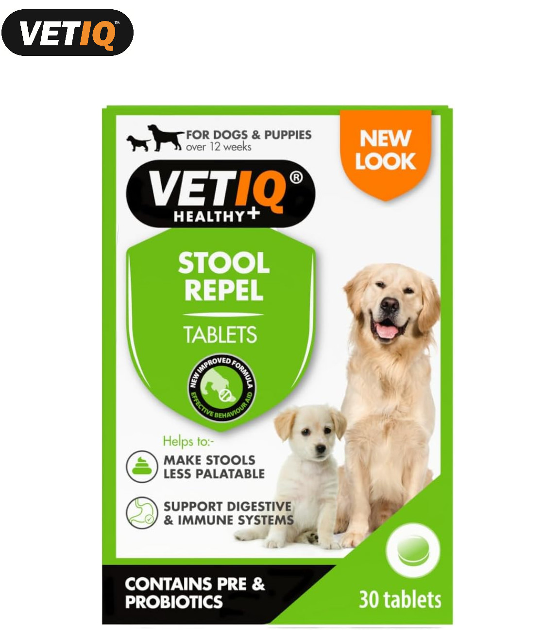 2 PACK VETIQ STOOL REPEL TABLETS STOPS POO EATING EFFECTIVE BEHAVIOUR AID 30 TAB - Image 5