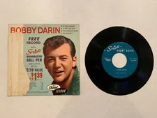 Vintage Bobby Darin 45 7" Single - Free Record With Scripto Pen - Capitol Custom