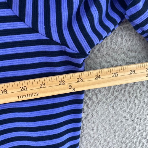 Old Navy Dress Womens XXL Tall Blue Striped Shift 3/4 Sleeve Jersey Stretch Knee - Picture 8 of 11