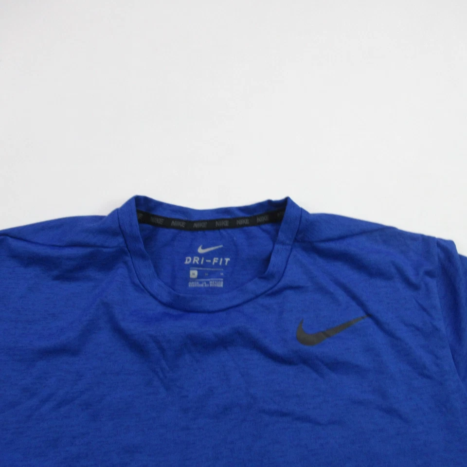 Nike Shirt Mens Medium Short Short Sleeve Crew Neck Blue Lightweight Workout - Image 2 of 4