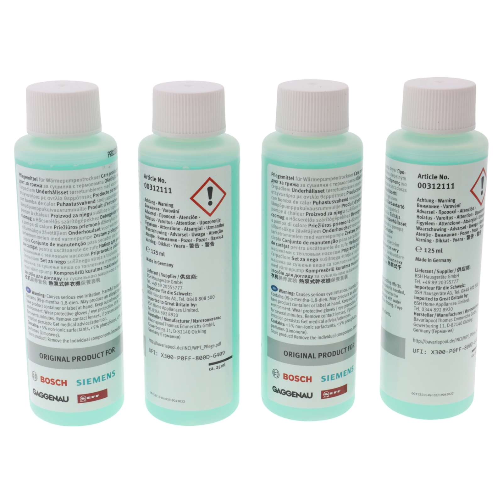 Genuine Bosch Tumble Dryer Heat Pump Cleaner - Pack Of 4 00312111 - Image 2