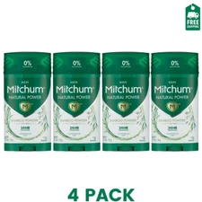Mitchum Men Natural Power Deodorant Stick, Cedarwood, 2.7 oz.(Pack Of 4)